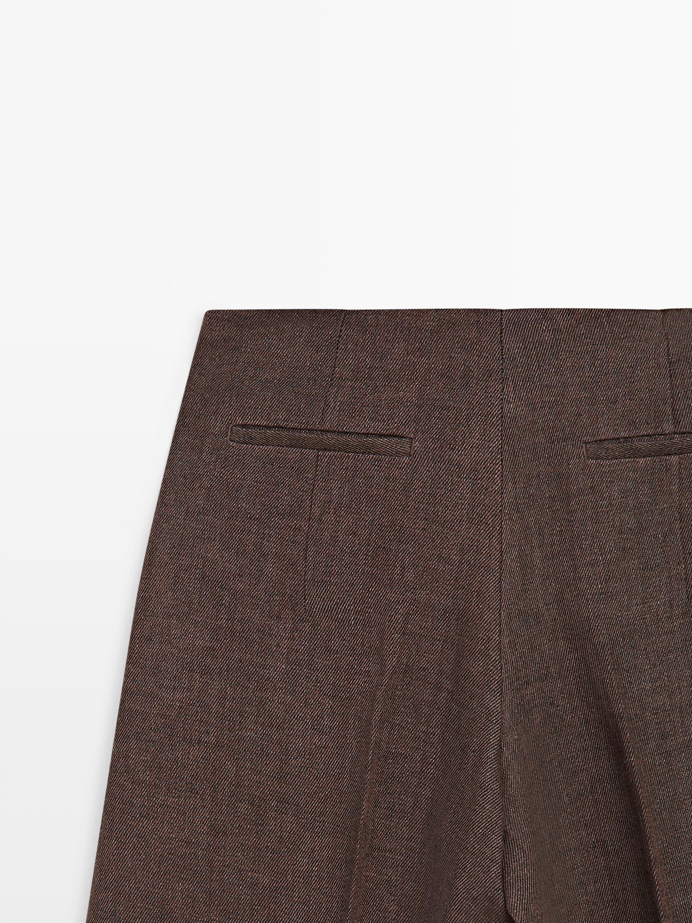 Pantalon de tailleur en lin fluide
